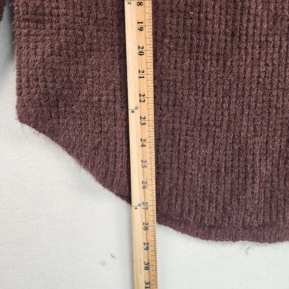 Kuhl “Sienna” Sweater Women’s SZ XS Burgandy Turtleneck Waffle Knit Oversized - Picture 10 of 13
